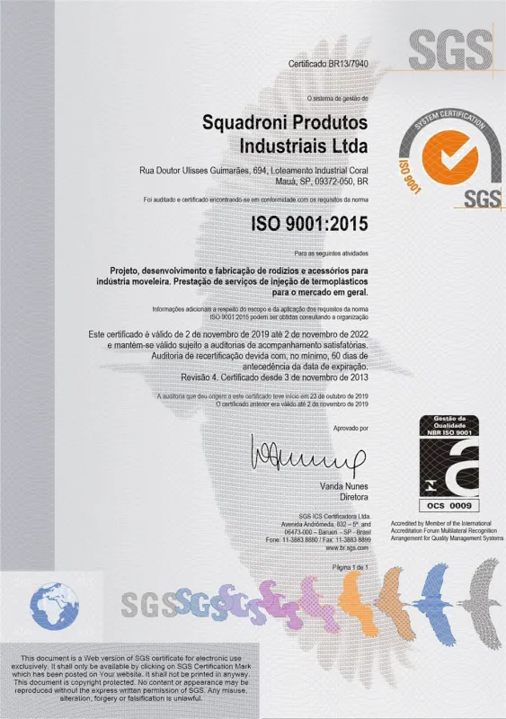 Certificado: ISO-9001:2015
