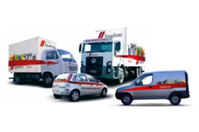 Carros e caminhões de transporta da Squadroni
